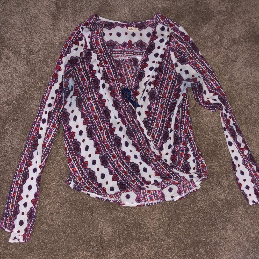 Hollister wrap shirt with tie